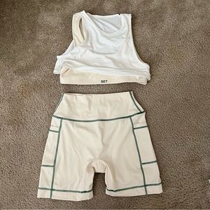 Courtside Bike Shorts and Sportsbra